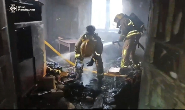 Скріншот з відео ГУ ДСНС у Рівненській області 