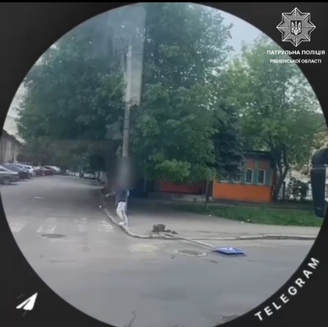 Вандала, який повалив у Рівному дорожній знак, уже знайшли 