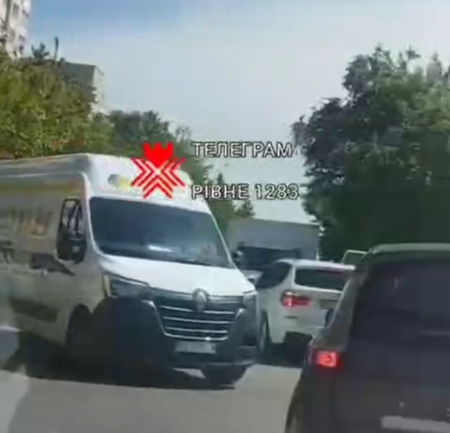 Скріншот з відео телеграм-каналу Рівне 1283