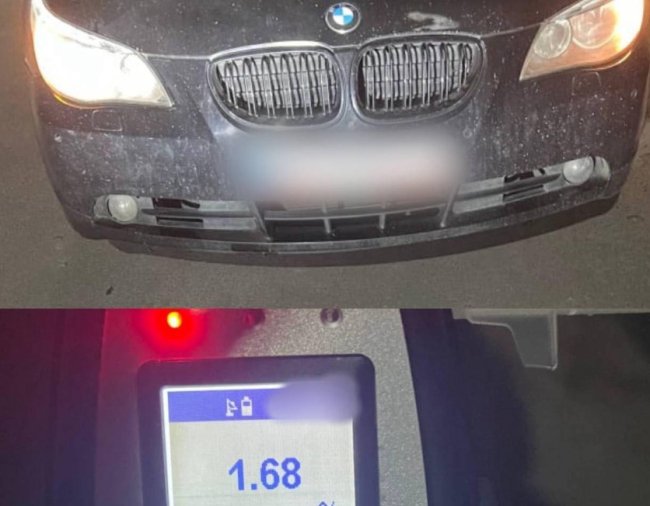 У Дубні п’яний водій «BMW» їхав без фар у темну пору
